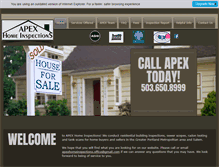 Tablet Screenshot of apexhomeinspect.com